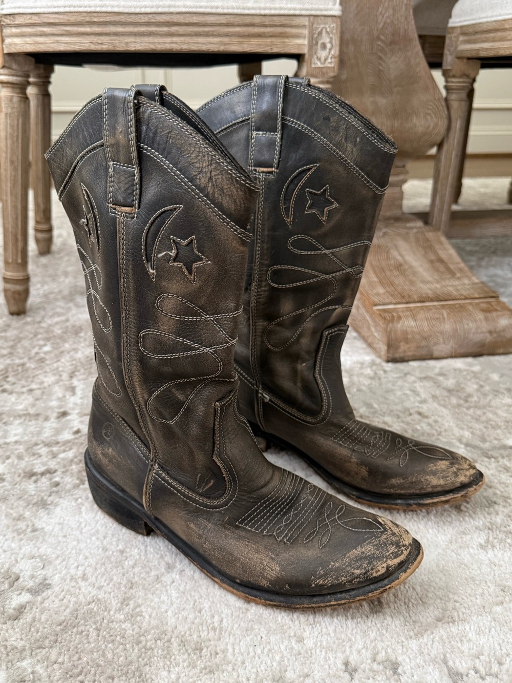 Bronx Western Brown Leather Boots